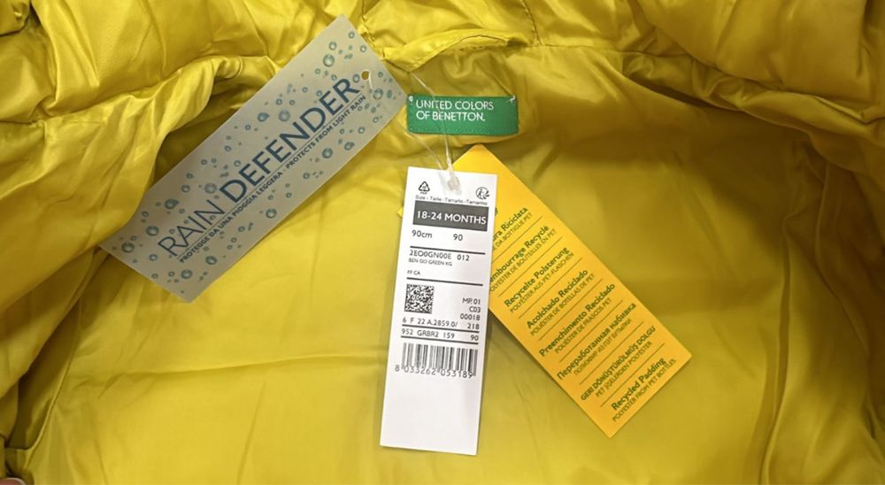 Новая детская куртка Benetton для девочек