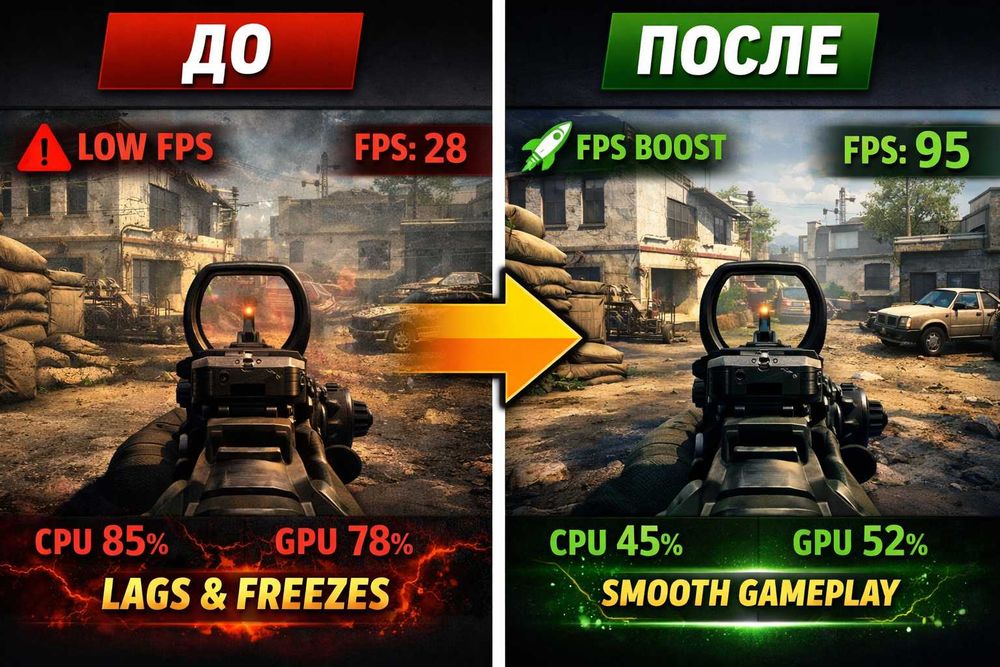 Ускорю ПК / Подниму FPS в играх / Уберу лаги (удалённо)
