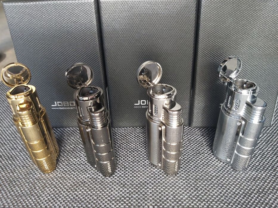 Луксозна запалка за пури JOBON с подарък резачка,4 цвята