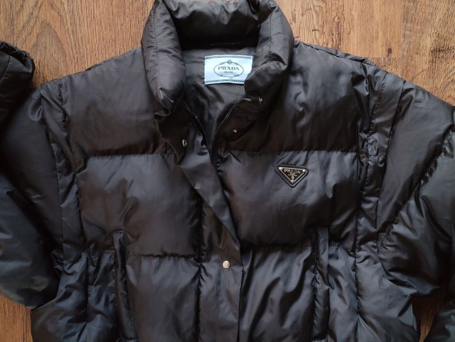 PRADA crop re nylon puffer jacket - страхотно дамско яке S КАТО НОВО