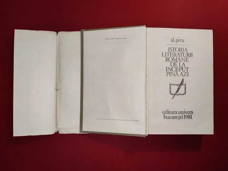 Istoria literaturii romane de la inceput pana azi - al. Piru