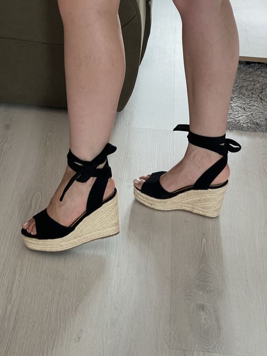 Sandale/espadrile negre Deezee, 36
