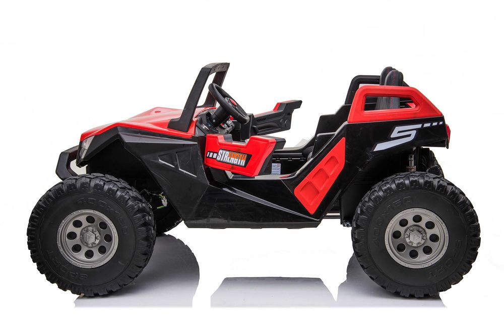 UTV electric pentru copii BJX1928 tractiune 4x4 300W putere, 24V #Rosu