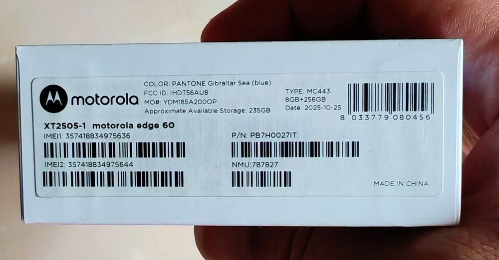 MOTOROLA Edge 60 5G Gibraltar Sea 8/256 GB Dual Sim sigilat!