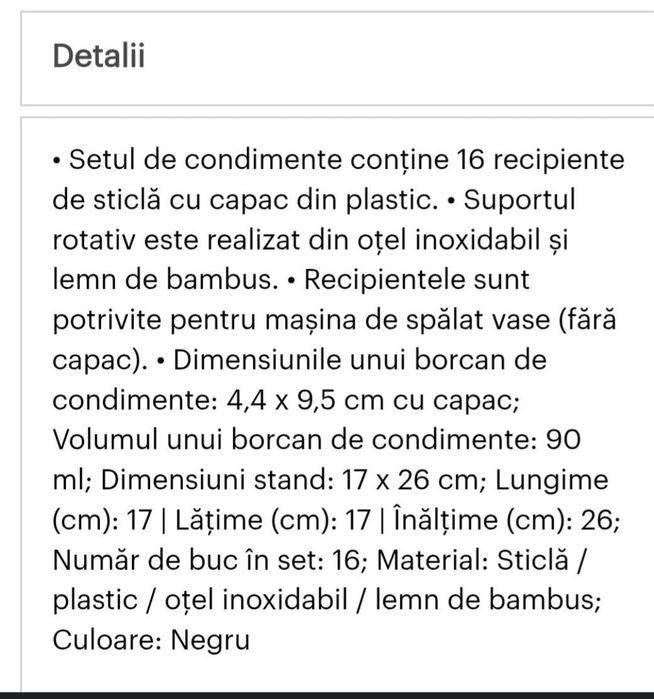 Set 16 condimente rotativ nou