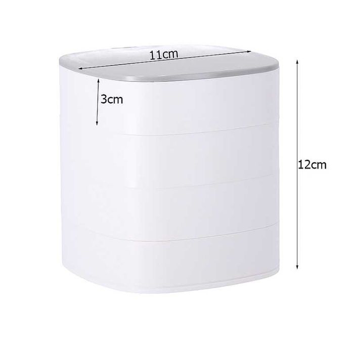 Кутия органайзер за съхранение на бижута с огледало на 4 нива