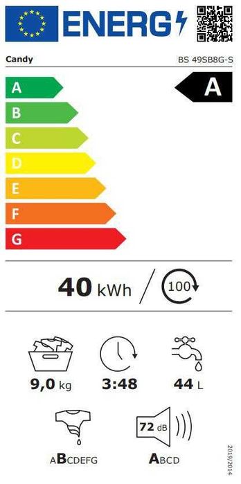 Нова инверторна слим пералня Candy ProWash 700 slim BS 49SB8G-S, 9 кг