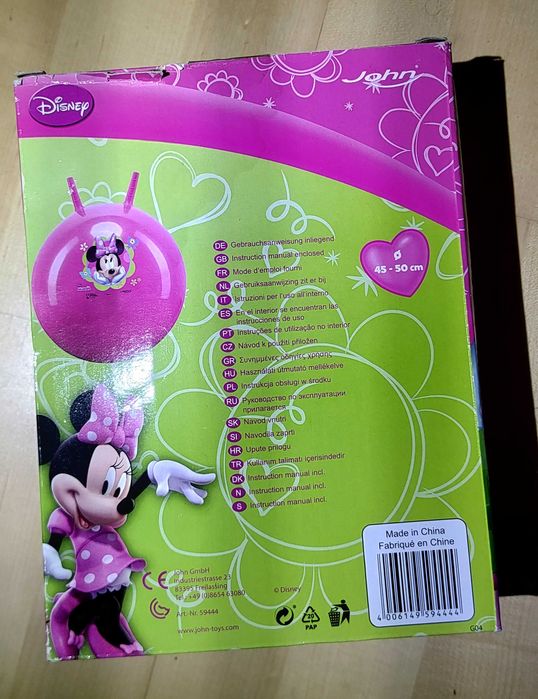 Minge pentru sarituri jucarie copii Minnie Mouse cu manere 50 cm NOUA