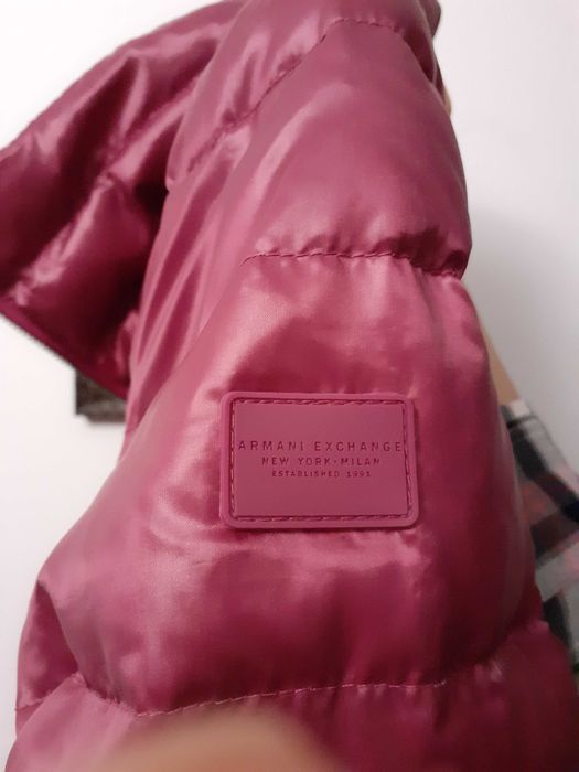 Geacă Armani Exchange, din puf  şi pene de rață, autentică