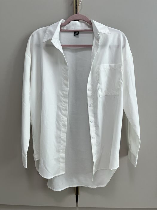 Ежедневна едноцветна риза с дълъг ръкав за пролет и есен