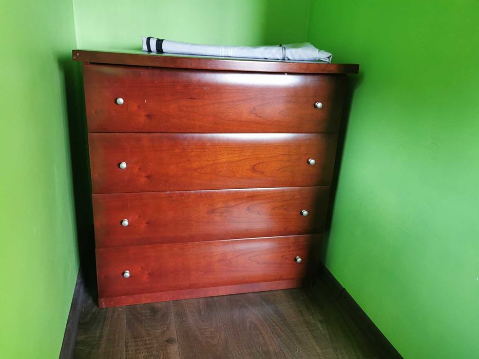 Поръчков Спален Комплект Легло Гардероб  Плъзгащи Врати Черешово Дърво