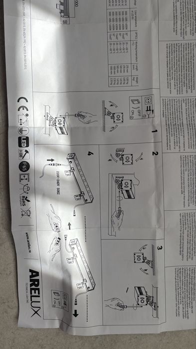 Proiector liniar LED Arelux ext sau int 100 cm, aluminiu satinat