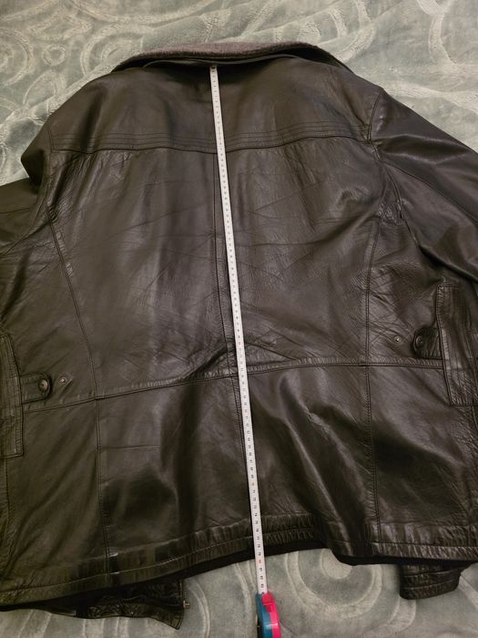 Geaca piele oaie - sheep skin- guler blana XXL