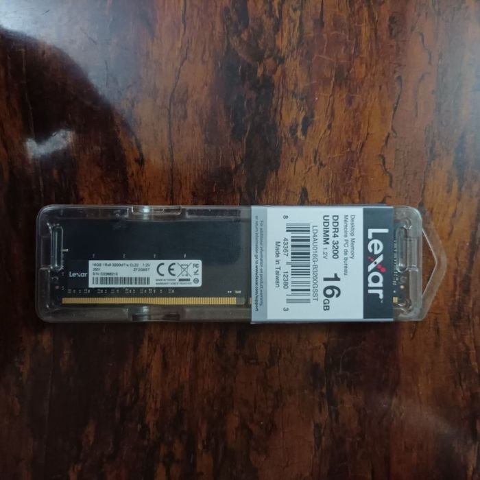 Lexar DDR4 16GB 3200Mhz для PC 

DDR4 16Gb 
3200Mhz 
Lexar
New