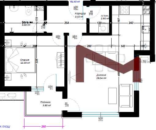 Продава се Двустаен апартамент в Варна, Изгрев - 69 кв.м за 1400 €/кв.м - Снимка #1