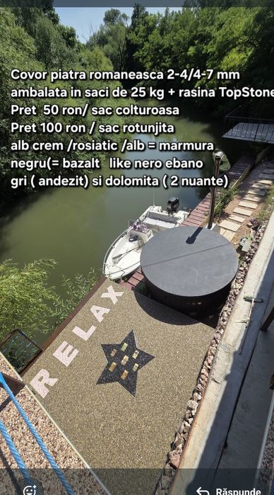 Covor piatra rasina Romania poliuretanica epoxidica 2-4 mm / 4-7 mm