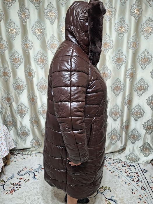 Продам пуховик эко кожа