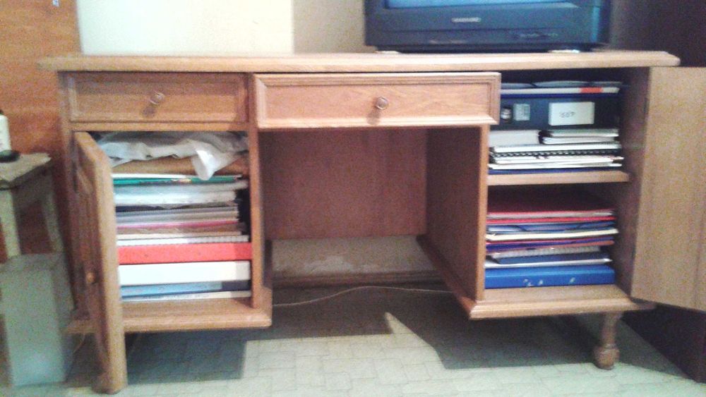 Birou lemn culoare stejar