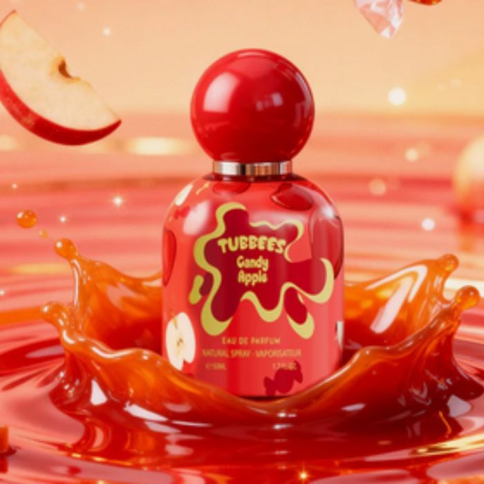Детски парфюм Tubbees Candy Apple – Плодов гурме аромат със захарен памук, ябълка и ванилия - 50мл