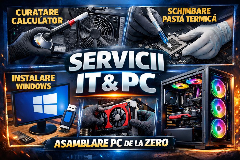 •Curățare PC • Instalare Windows • Asamblare Calculatoare