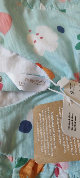 Нова лятна рокля за момиче 4–6 м (70 см) | Mayoral