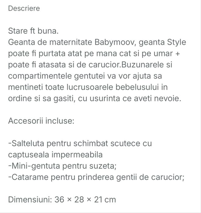 Geanta de maternitate Babymoov