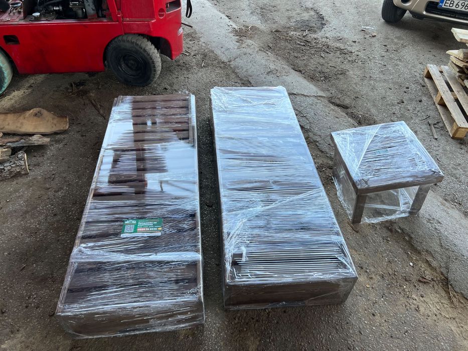 Дървен масивен шезлонг Макси