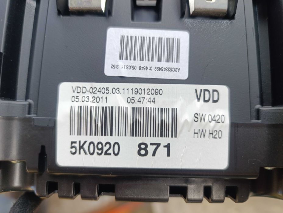 Километраж Голф 6 бензин/ VW Golf 6 1,4TSI  5K0920870D