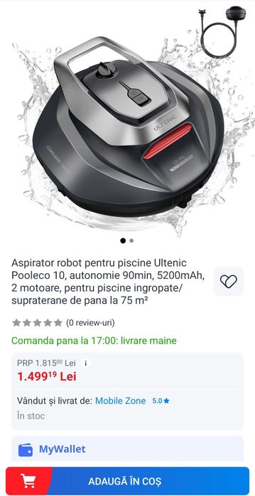 SIGILAT Robot Piscina aspirator piscina Ultenic Pooleco 10 automat