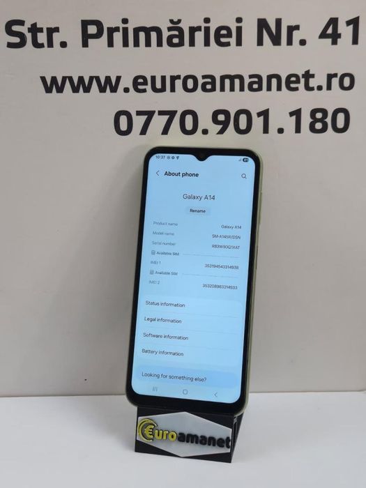 Telefon mobil Samsung Galaxy A14, Dual SIM, 4GB RAM, 64GB, 5G, -P-