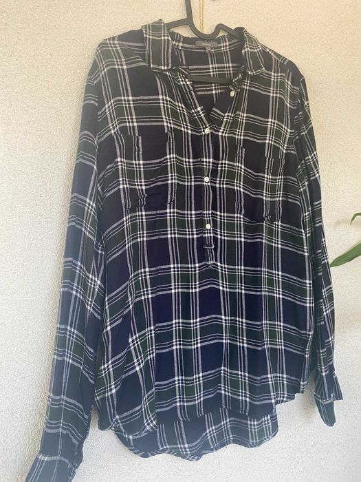 Camasa carouri bleumarin cu verde, S/36