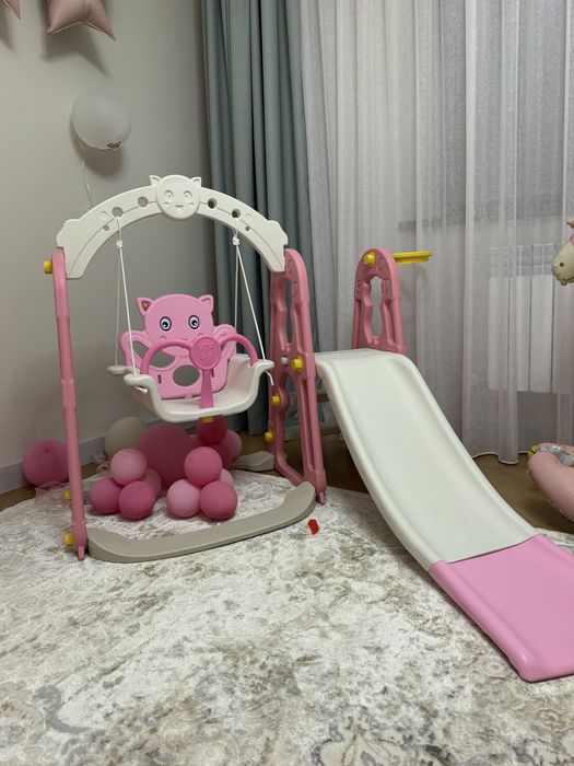 Детский игровой, горка, качели
