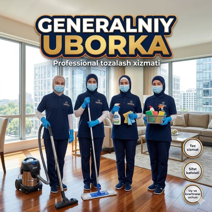 Генеральная уборка домов квартир и офисов. Uy tozalash. Клининг сервис