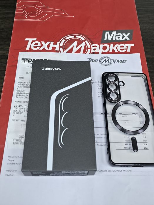 КАТО НОВ 512GB Samsung S26 Technomarket Гаранция 2028 Black | Черен