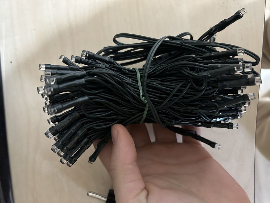 Instaltie de craciun 10m, luminite albe,mai multe moduri