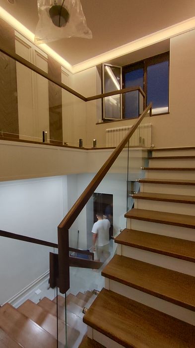 Лестница обшивка установка