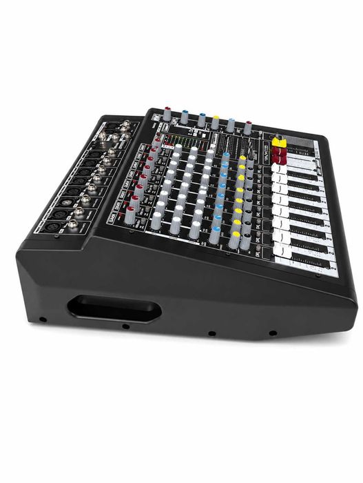 Mixer audio activ 2 x 500W 8 canale Amplificat 16 efecte digitale DSP USB Bluetooth MP3 Egalizator
