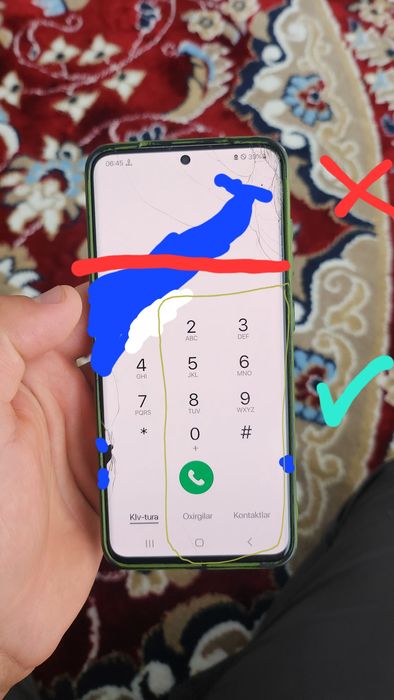 Samsung Galaxy S20 5G singan ekrani 60% ishlaydi