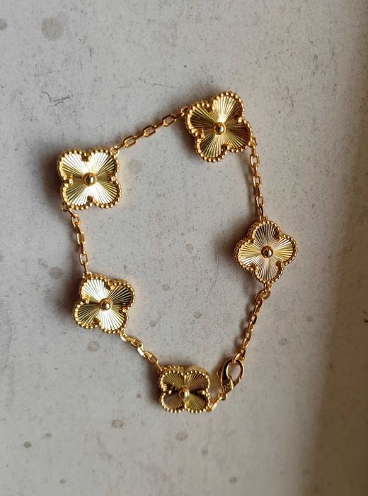 Гривна със златни детелини - Van Cleef & Arpels VCA Vintage Alhambra