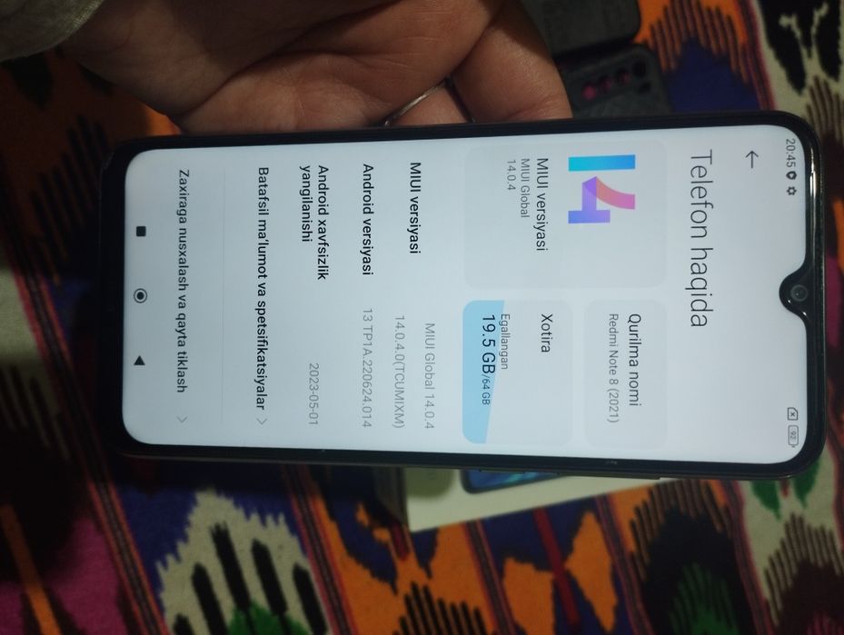 Redmi not 8 2021