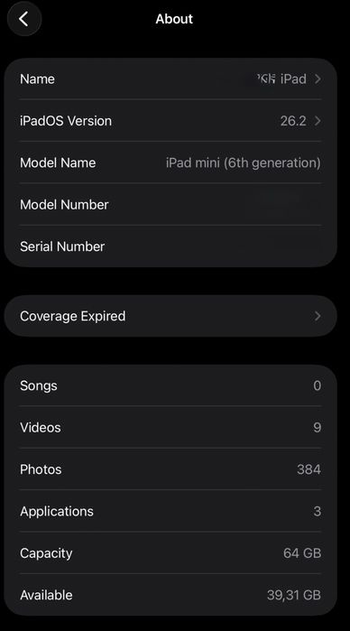 Tableta Ipad Mini 6 Cellular 64gb