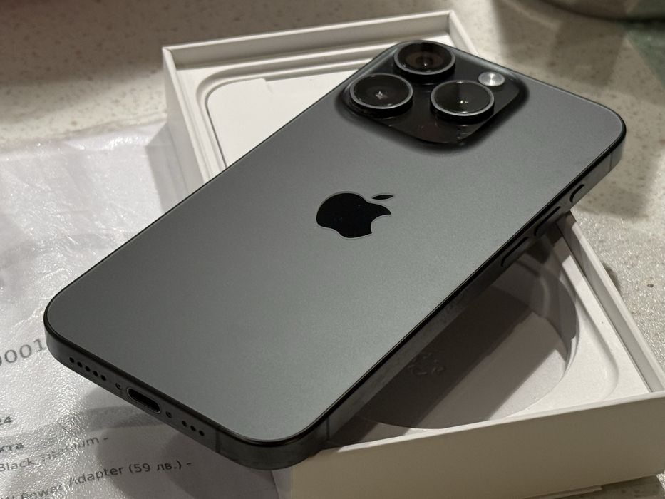 iPhone 15 Pro 128GB Black Esim – Гаранция, Като НОВ, 97% Батерия!