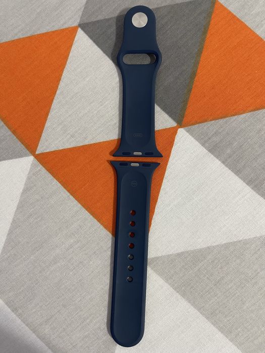 Curea silicon Apple Watch 9, 41mm, Storm Blue, S/M