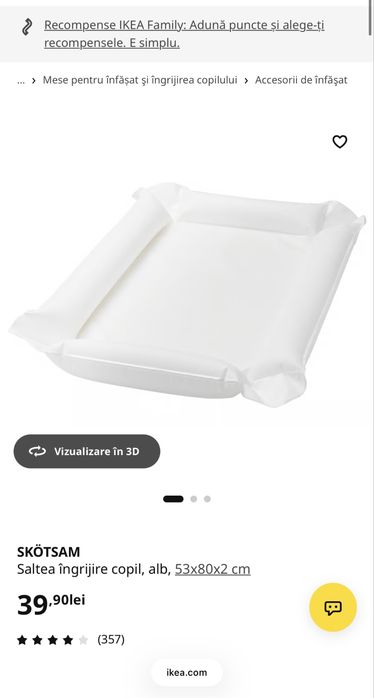 Patut bebelus co-sleeper + Masa infasat + Carusel muzical