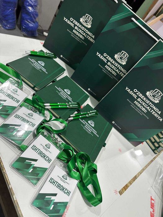 tadbirlar uchun printli sovg'alar ruchka,blaknot,paket