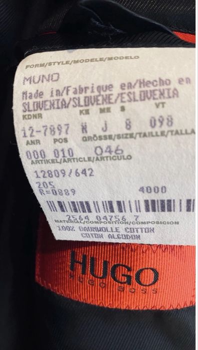 HUGO BOSS мъжко палто М – чисто ново, 100% памук