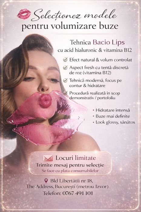Caut modele marire buze Pink lip Booster tehnica bacio nanofiling buze
