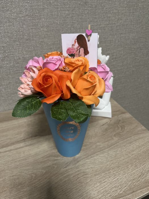 Букеты из мыльных роз