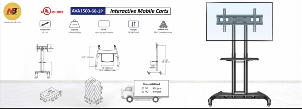 Кронштейн NB Стойка ДЛЯ ТВ AVA150-60-1P