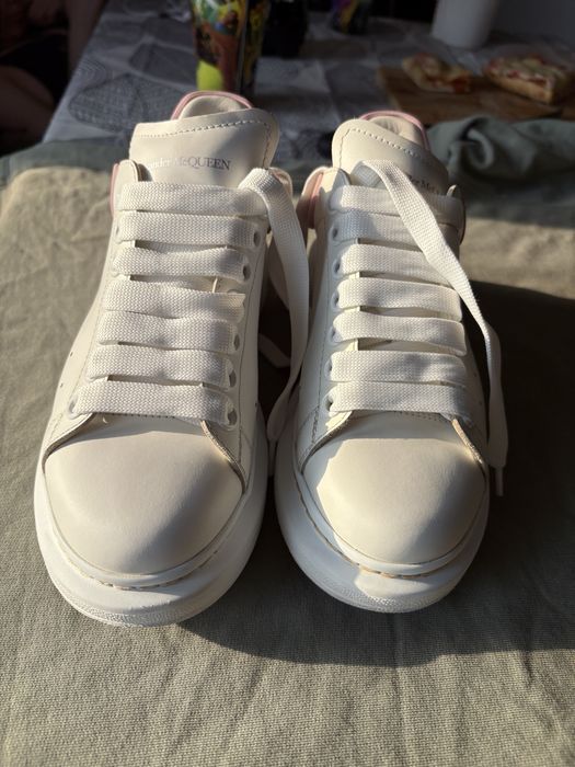 Alexander McQueen Oversized Sneaker, бели кожени кецове, размер 36.5